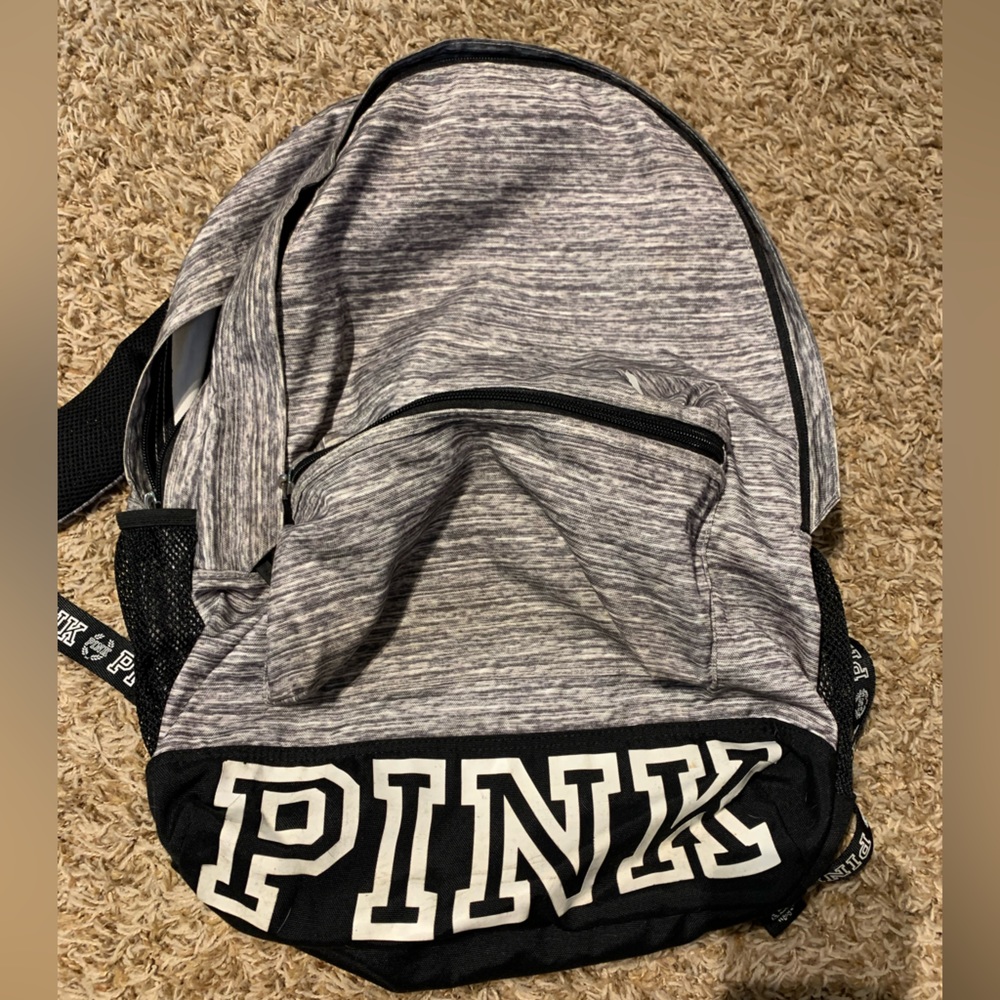 Pink brand backpack